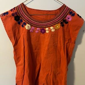 Handmade Sweet Embroidered Cotton Top